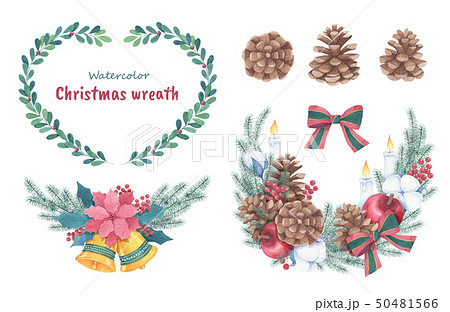 Christmas wreath with pine cone 50481566