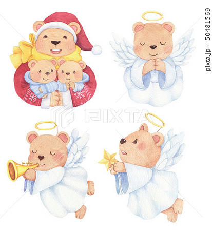 Lovely Santa clause and angel bear 50481569