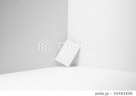 perspective view of business card on white space 50483896