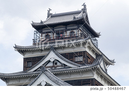 春空の広島城の天守 春空の広島城の天守 50488467