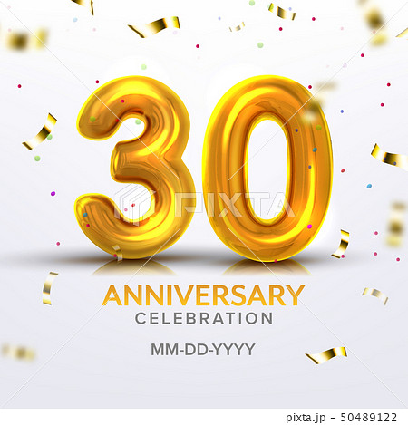 Thirtieth Anniversary Celebration Number Vector Thirtieth Anniversary Celebration Number Vector 50489122