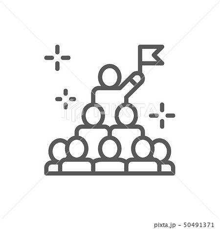 Leadership in command, president, leader line icon. Leadership in command, president, leader line icon. 50491371