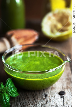 Basil with Lemon Dressing Basil with Lemon Dressing 50491529