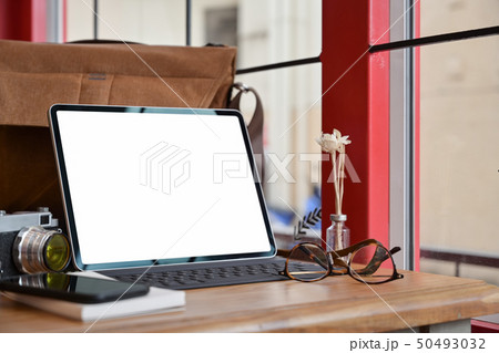Creative designer or photographer with mockup 50493032