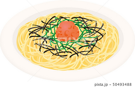 たらこスパゲッティのイラスト素材