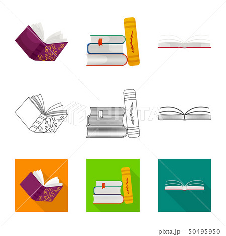 Isolated object of training and cover symbol. Collection of training and bookstore vector icon for Isolated object of training and cover symbol. Collection of training and bookstore vector icon for 50495950