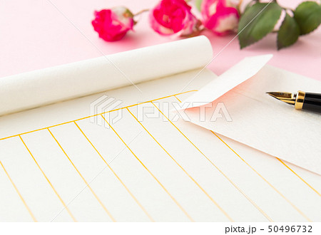 手紙　便箋　封筒　挨拶状　お礼状　便り　レター　メール 50496732