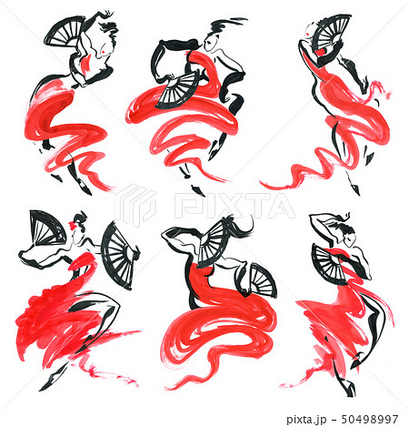 Flamenco. Beautiful Dancing Woman 50498997