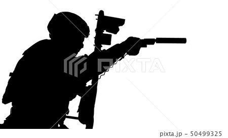 SWAT fighter hiding behind ballistic shield on white SWAT fighter hiding behind ballistic shield on white 50499325