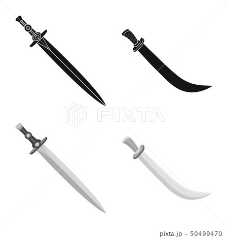 Isolated object of game and armor sign. Collection of game and blade stock symbol for web. Isolated object of game and armor sign. Collection of game and blade stock symbol for web. 50499470