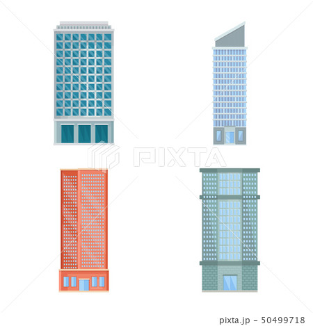 Vector illustration of facade and building icon. Collection of facade and exterior stock vector 50499718