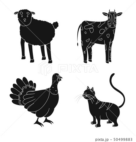 Vector design of ranch  and organic  icon. Collection of ranch  and food stock vector illustration. 50499883