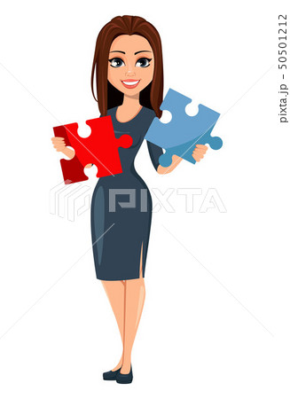 Modern young business woman in gray dress Modern young business woman in gray dress 50501212