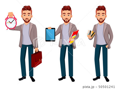 Cartoon character businessman in casual clothes Cartoon character businessman in casual clothes 50501241