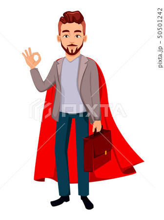 Cartoon character businessman in casual clothes 50501242