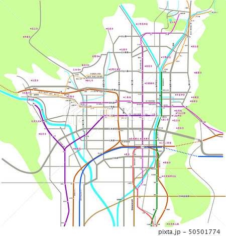 京都の地図 2019のイラスト素材 50501774 Pixta