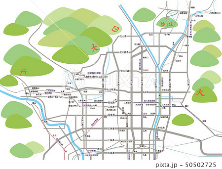 京都の地図 19のイラスト素材