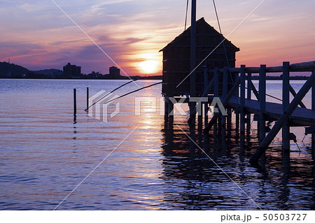 東郷湖と夕陽 東郷湖と夕陽 50503727