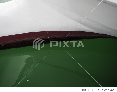 茨城県の港の風景（船の下に群がる魚） 50504402