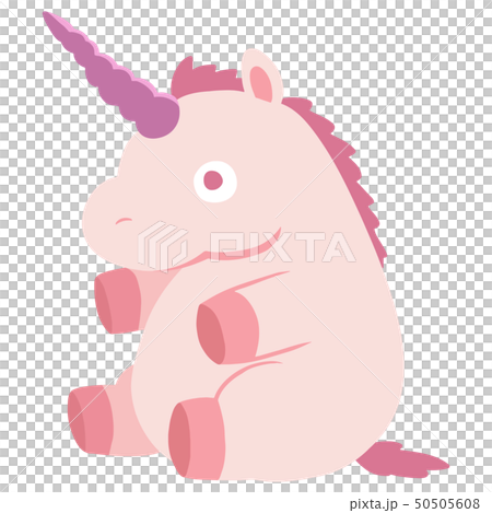 ユニコーンのぬいぐるみの手描きのイラストのイラスト素材 [50505608