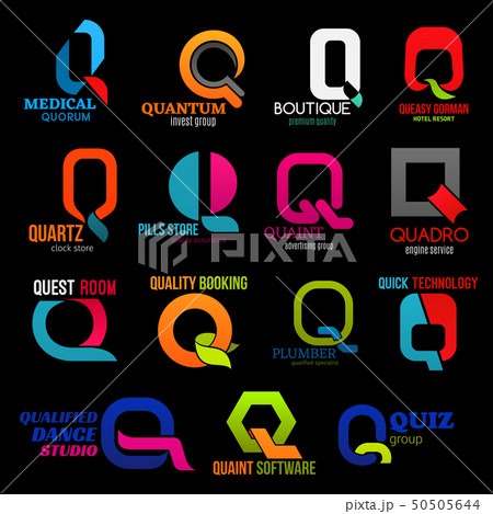 Corporate identity Q icons trend style design Corporate identity Q icons trend style design 50505644