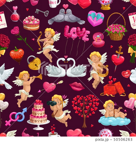 Valentines day seamless pattern, February 14 50506263