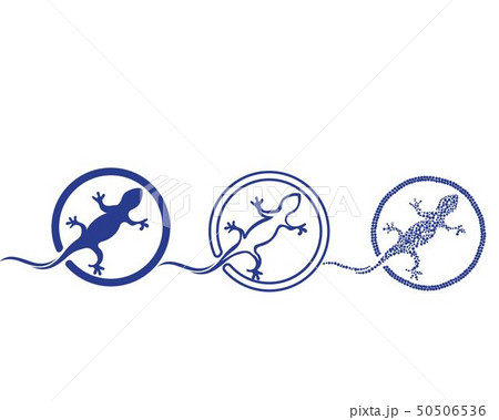 Lizard Chameleon Gecko Silhouette black 50506536