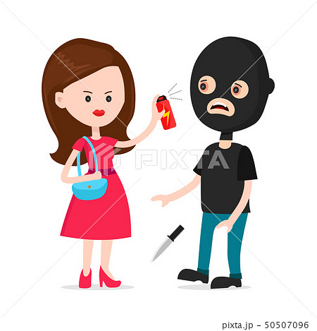 Woman protected herself from robber.  50507096