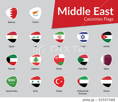 middle eastern flags and countries