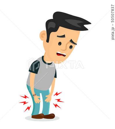 Pain In The Legs Problems Vector Flat のイラスト素材