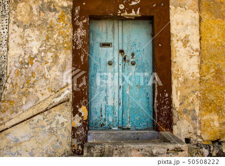 Maltese old blue door in Rabat city Maltese old blue door in Rabat city 50508222