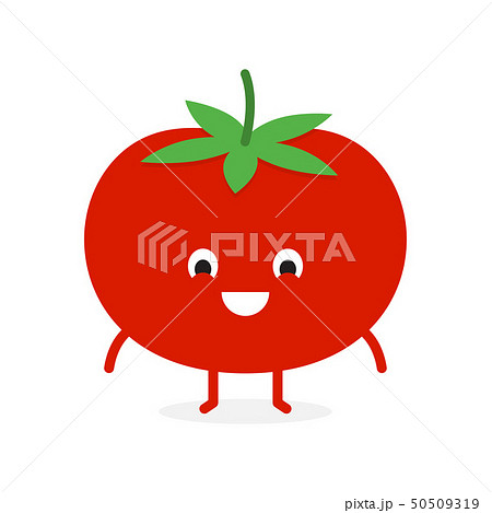 Tomato Cute Vegetable Characterのイラスト素材