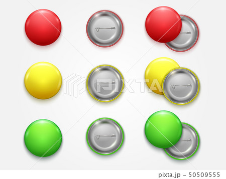 Realistic 3d Empty Color Blank Circle Button Badge Realistic 3d Empty Color Blank Circle Button Badge 50509555