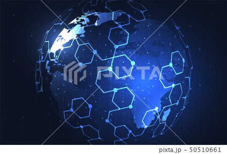 Global network connection. World map point 50510661