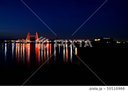 筑後川昇開橋　夜景　ライトアップ 50510966