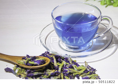 青いハーブティーのバタフライピー 青いハーブティーのバタフライピー 50511822