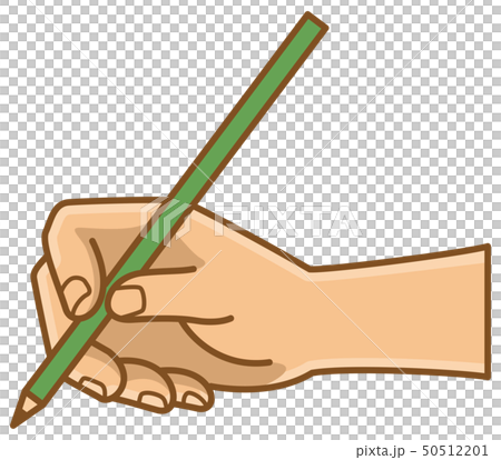 鉛筆を持つ手のイラスト素材