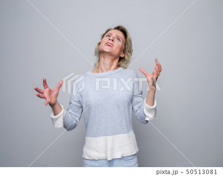 Agressive woman in studio. Agressive woman in studio. 50513081