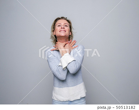 Agressive woman in studio. 50513182