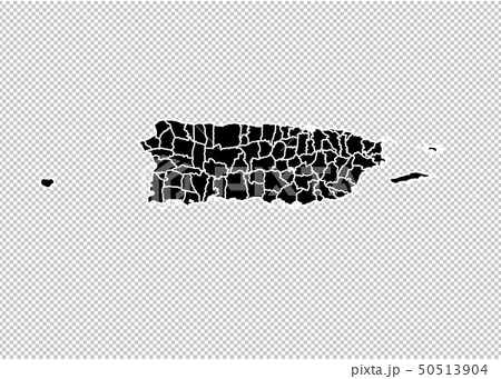 puerto Rico map - High detailed Black map with puerto Rico map - High detailed Black map with 50513904