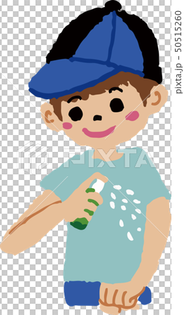 噴灑驅蟲劑的男孩 50515260