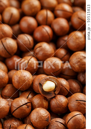 Macadamia nuts in large quantities in bulk in the 50515813