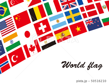 世界国旗ポスターのイラスト素材