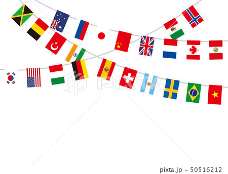 世界の万国旗のイラスト素材