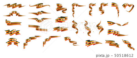 Uganda flag, vector illustration on a white background 50518612