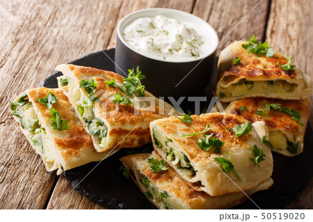 Traditional afghan friedflat bread bolani with 50519020