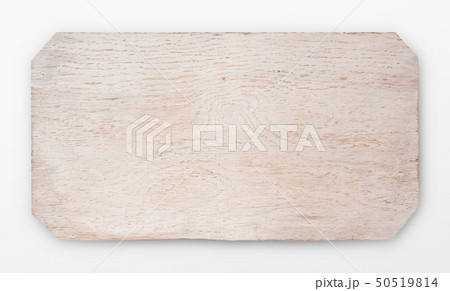 White wooden board isolated, top view 50519814