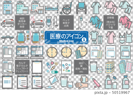 Medical related _ icon set 1 (color) 50519967
