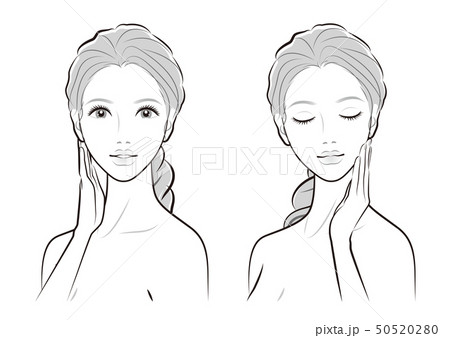 美しい女性のイラストのイラスト素材