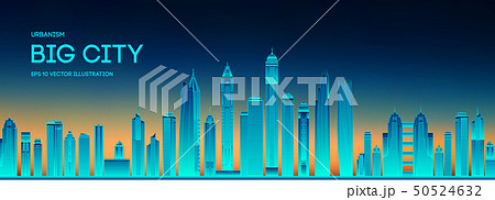 Retro background futuristic landscape 1980s style. Futuristic skyscraper city. Digital landscape Retro background futuristic landscape 1980s style. Futuristic skyscraper city. Digital landscape 50524632